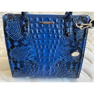 Brahmin Melbourne Caroline Satchel Handbag Color Saphire NWOT